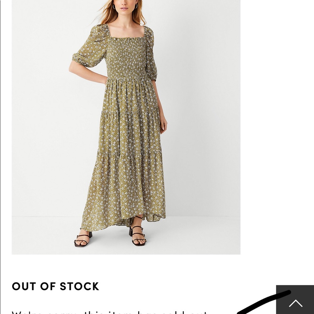 Ann Taylor romantic floral maxi dress